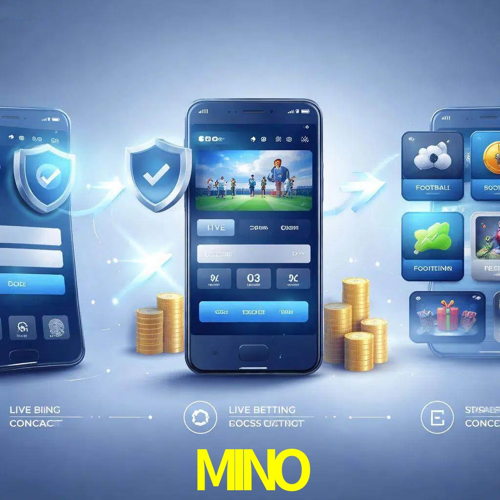Pasos de acceso a la app MINO en pantalla de teléfono móvil